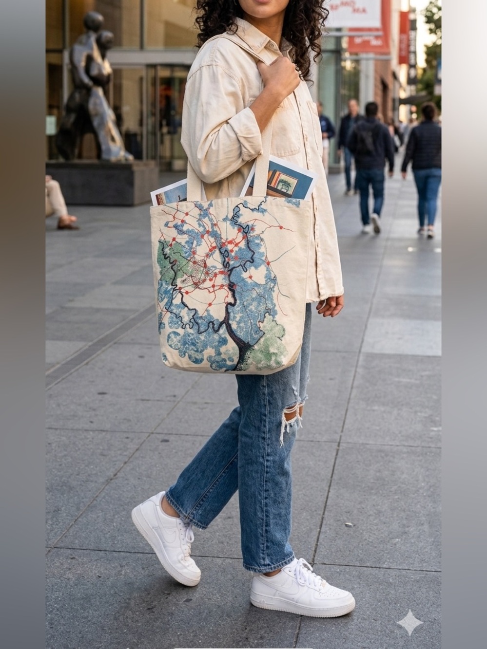 SFMOMA "Six Lines of Flight" Tiffany Chung Exhibition Tote